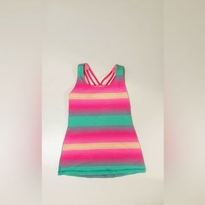 Iviiva tank top pink green and yellow